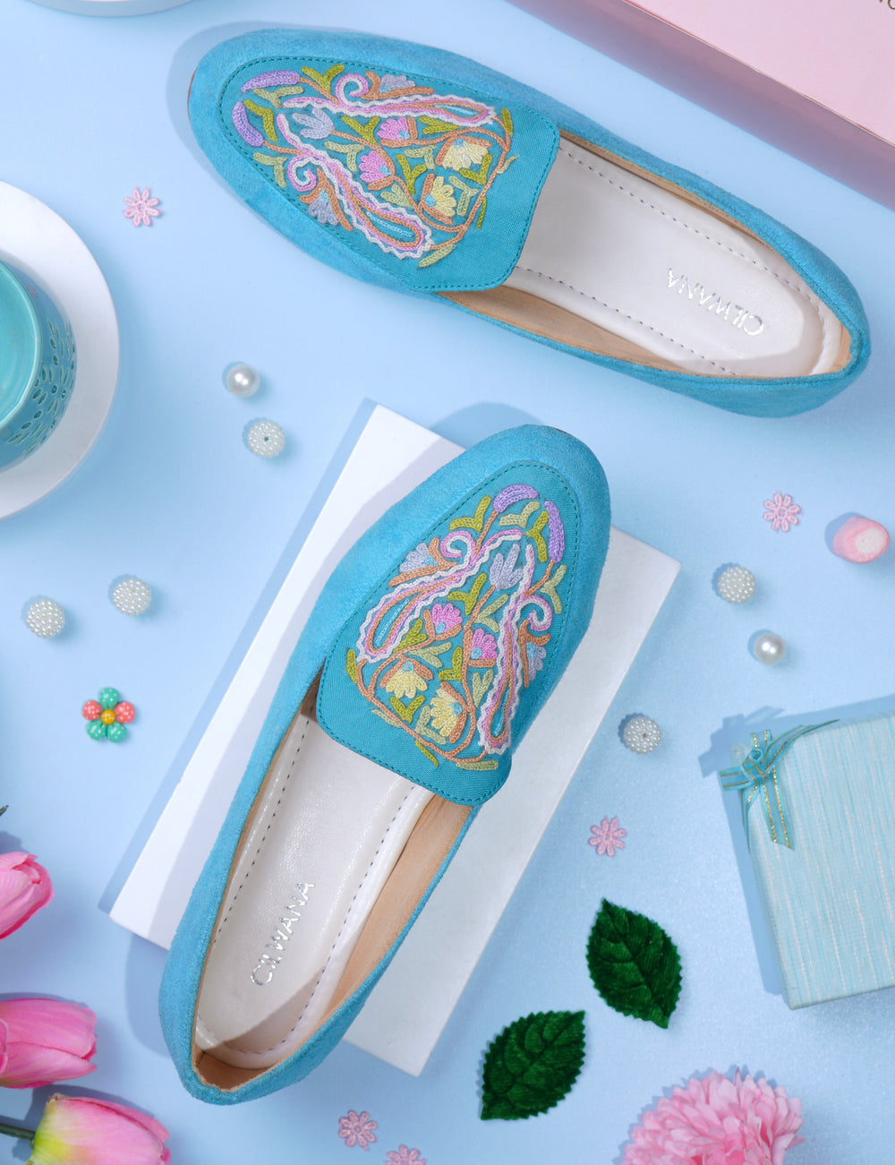 Feroze Multi Almond Aari Shoes