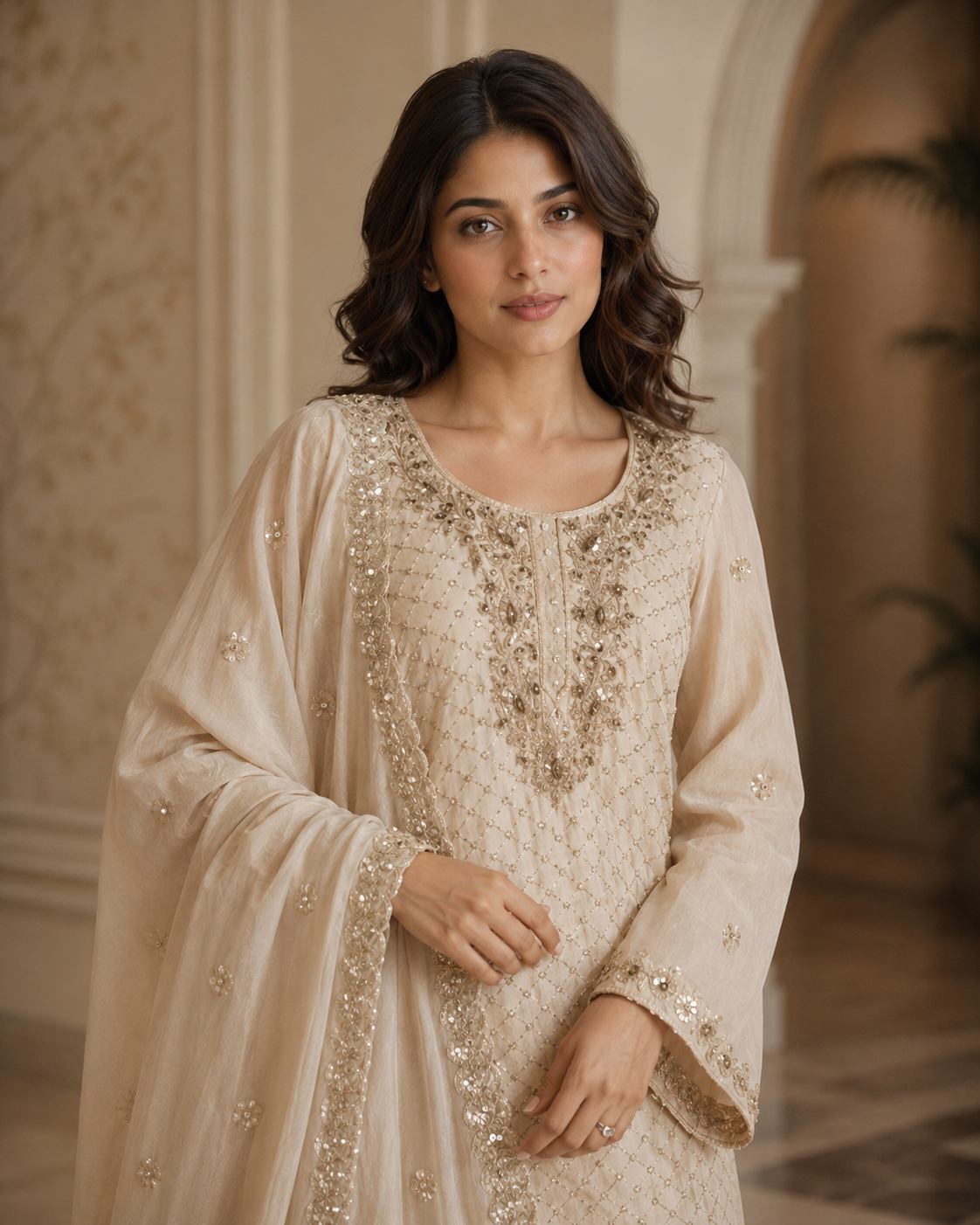 Zareen Parsi Dabka Garara Set