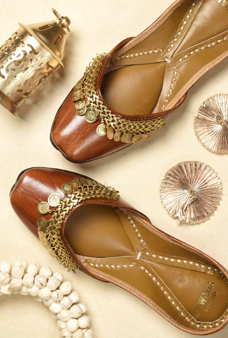 Leather Boho Coins Jutti — product detail