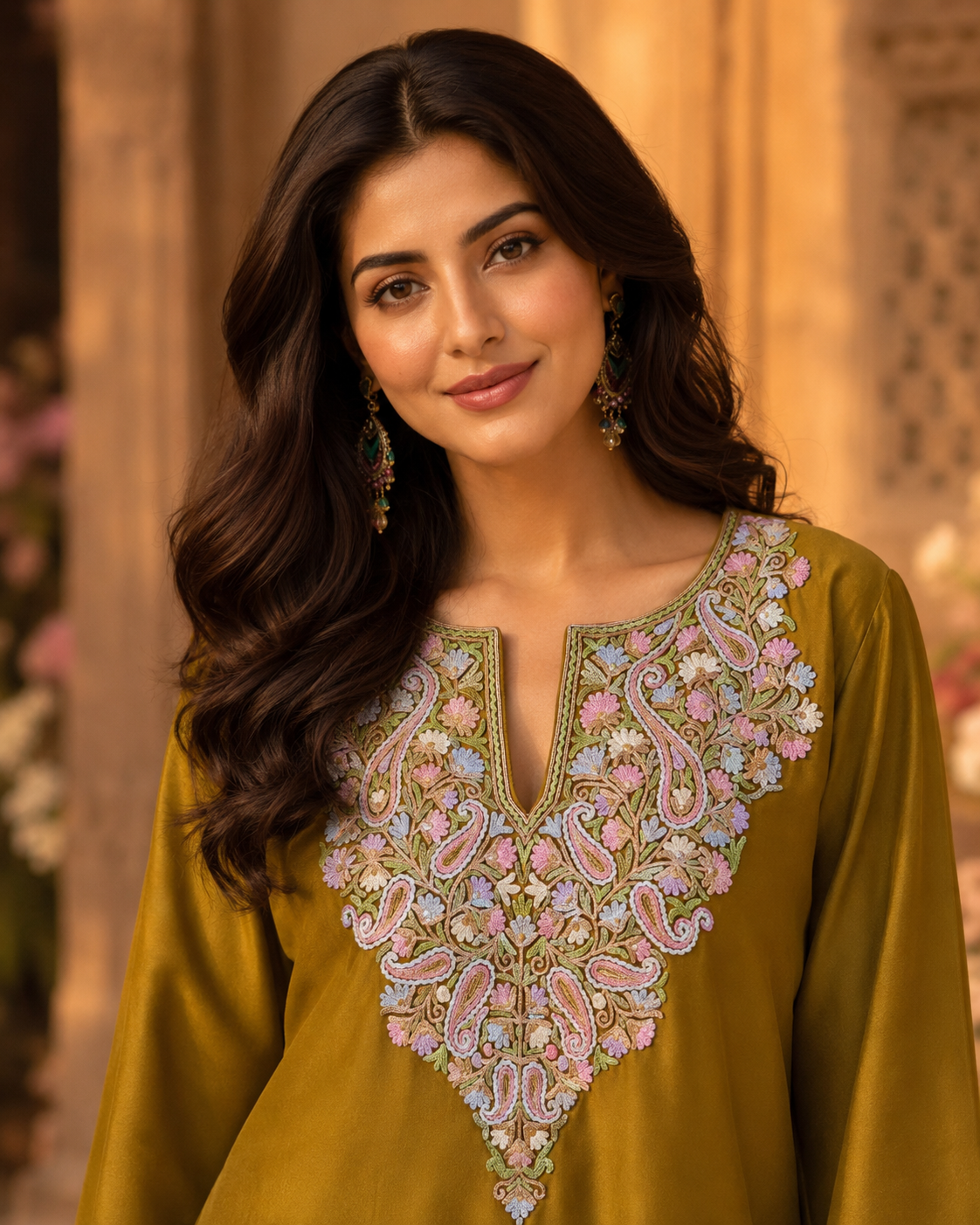 Saffron Aari Cotton Set
