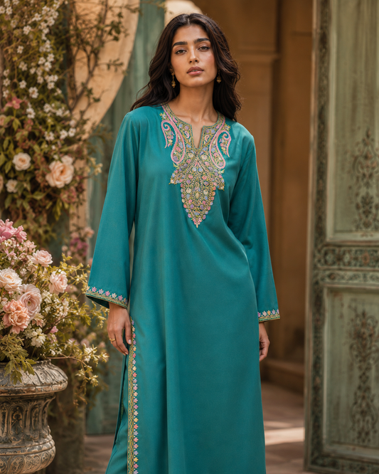Teal Aari Cotton Set