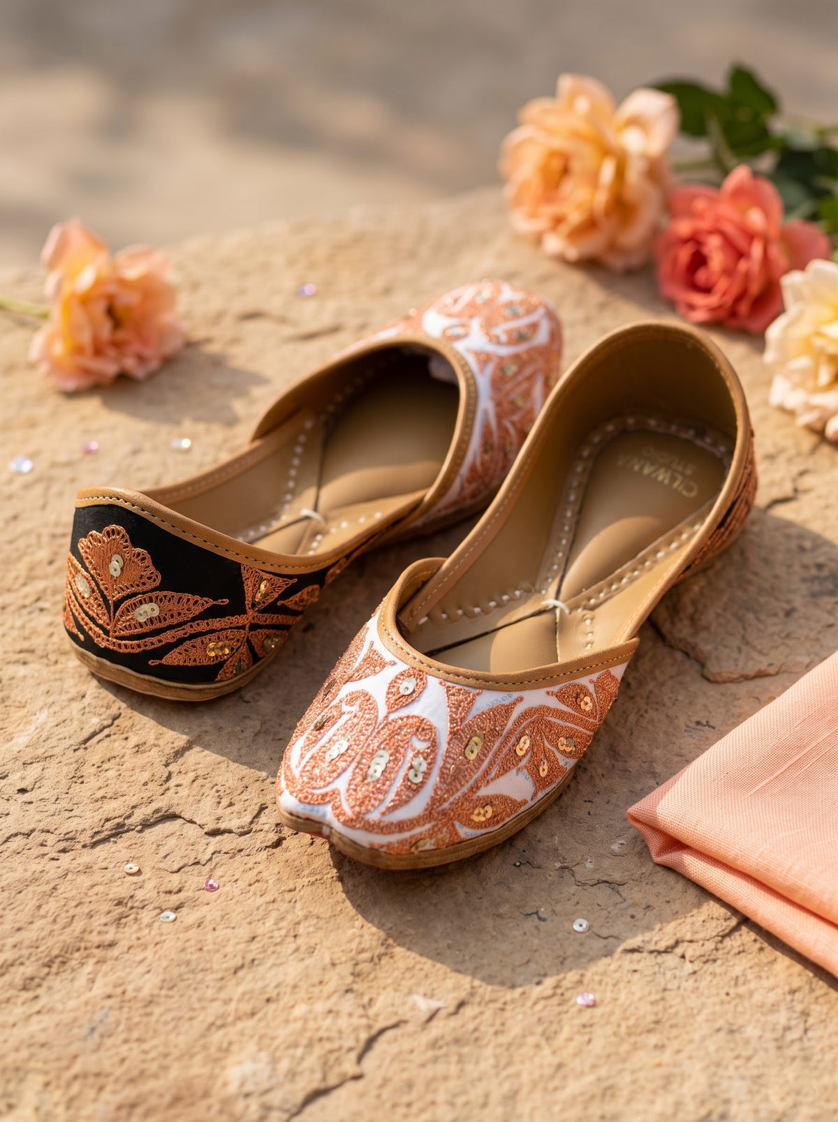 Black White Copper Tilla Jutti