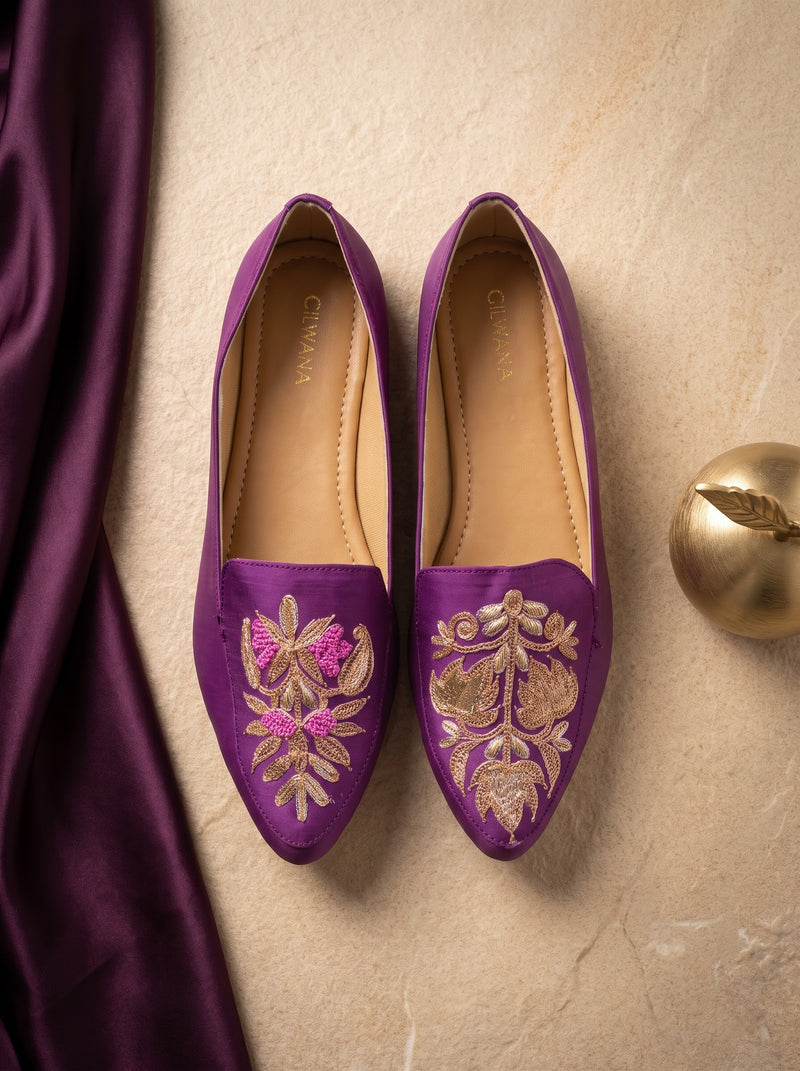 Purple Multi Floral Tilla Shoes — product detail