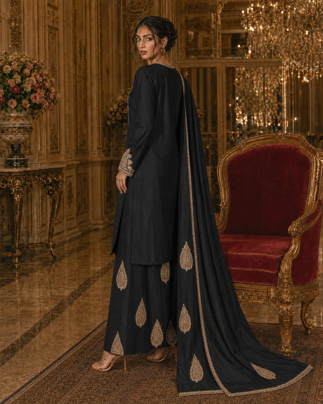 Siyah Tilla Set