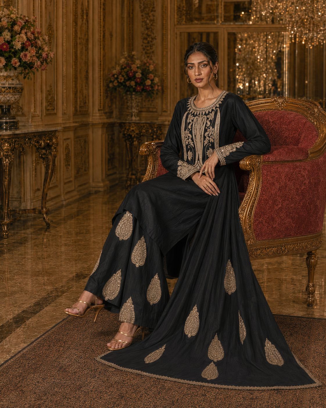 Siyah Tilla Set