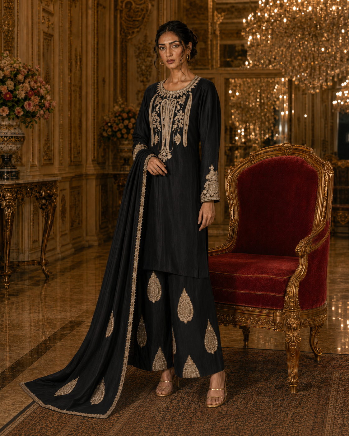 Siyah Tilla Set
