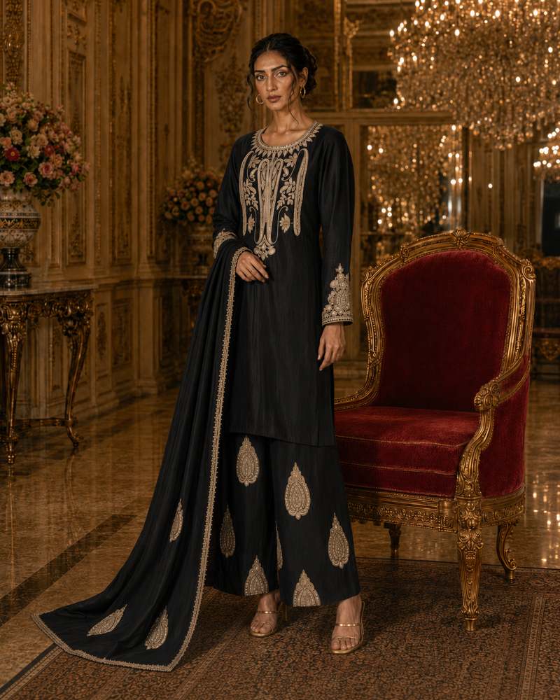 Siyah Tilla Set
