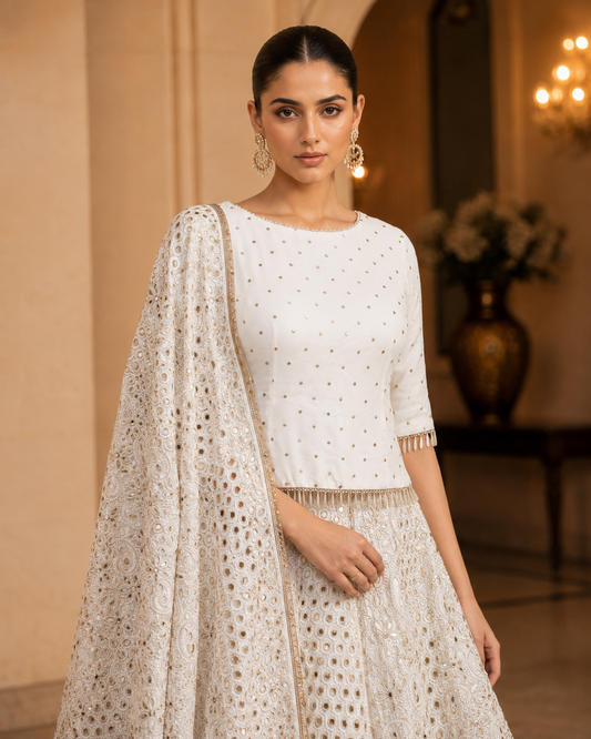 Noor Ivory Lehenga