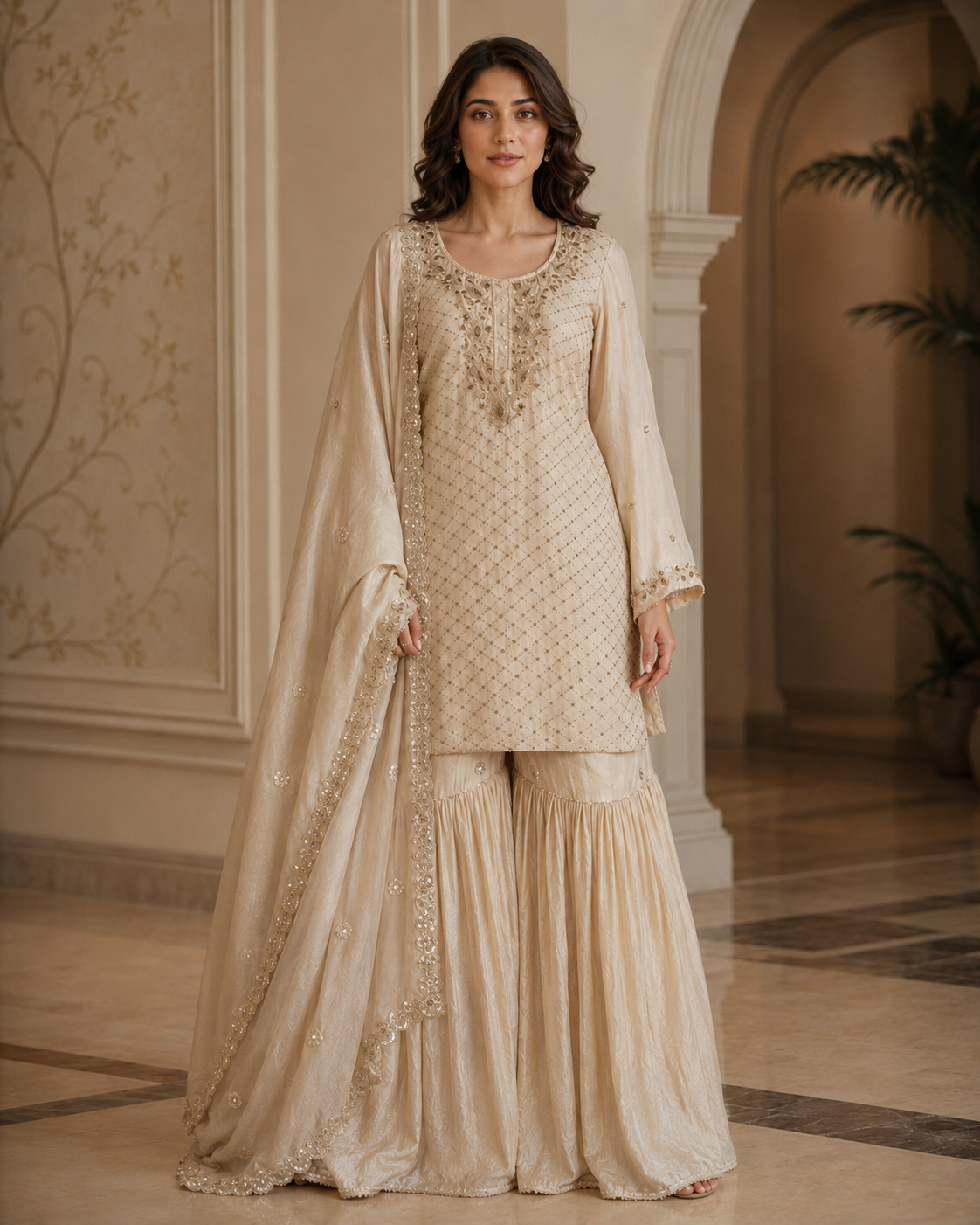 Zareen Parsi Dabka Garara Set
