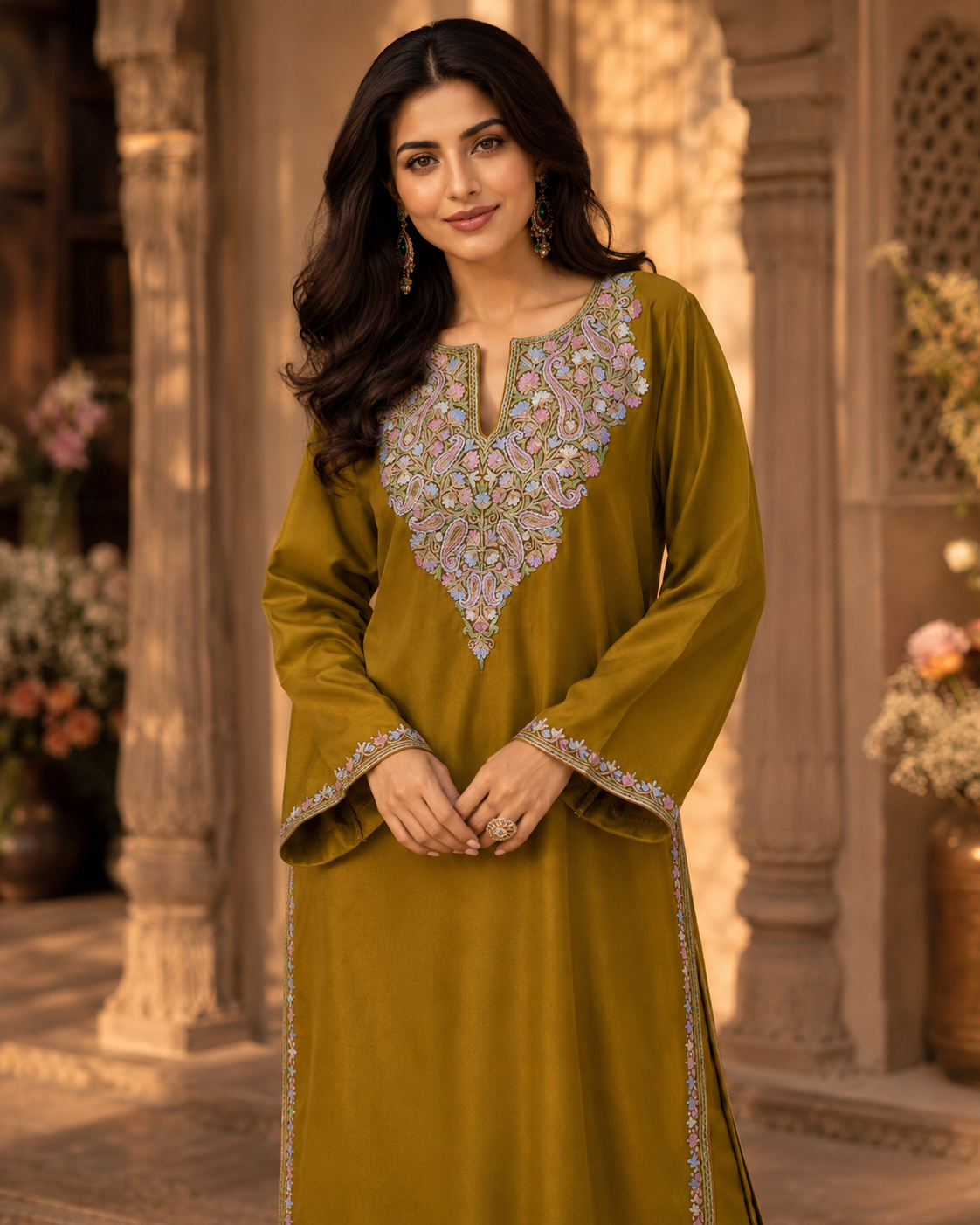 Saffron Aari Cotton Set