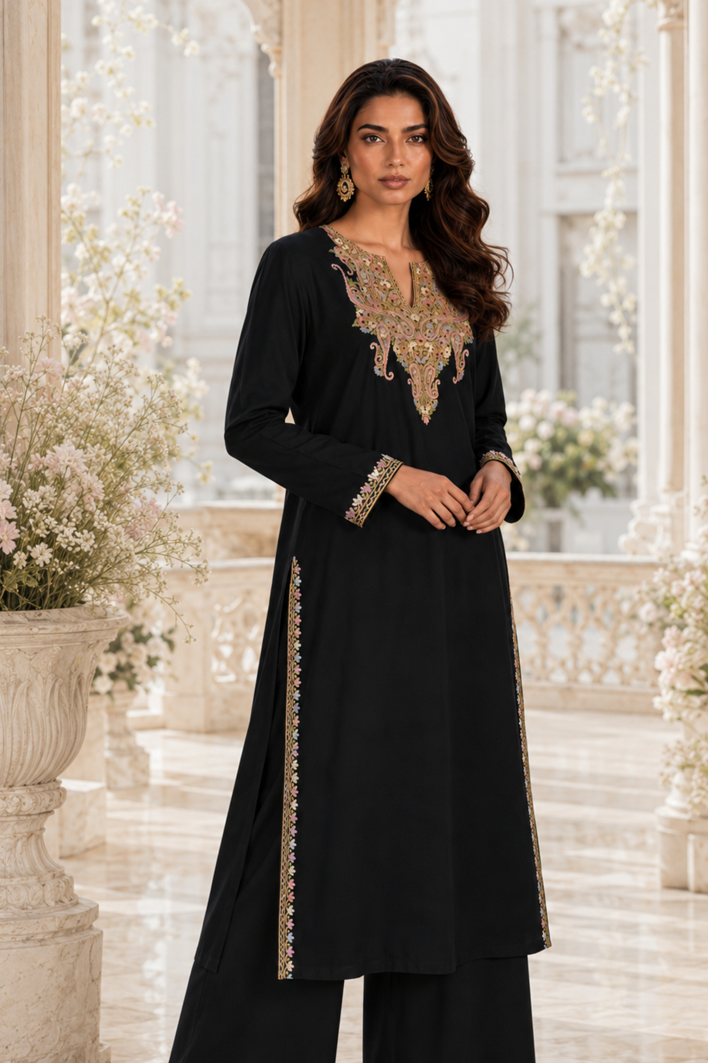 Noir Aari Cotton Co-ord Set