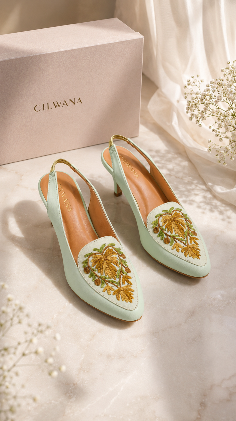 Mint Green Chinar Heel