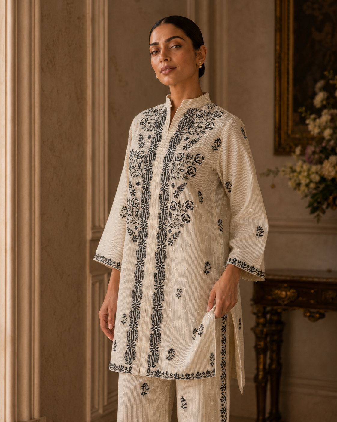 Noor Tissue Chikankari Set